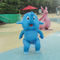 चिल्ड्रन प्ले पूल वाटर स्प्रे छोटा हाथी, फाइबरग्लास खड़ा जानवर - नीला